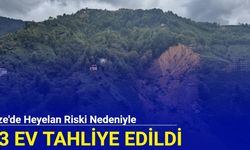 Rize'de heyelan riski nedeniyle 13 ev tahliye edildi