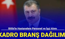 Sağlık Bakanlığı Bitlis'te hastanelere personel alımı kadro-branş dağılımı belli oldu