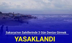 Sakarya'nın sahillerinde 3 gün denize girmek yasaklandı