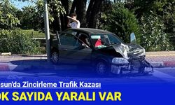 Samsun'da zincirleme trafik kazası: Çok sayıda yaralı var