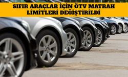 Sıfır Araçlar İçin ÖTV Matrah Limitleri Değiştirildi