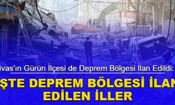 Sivas'ın Gürün ilçesi de deprem bölgesi ilan edildi: İşte deprem bölgesi ilan edilen iller