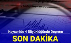 Son dakika: Kayseri'de 4 büyüklüğünde deprem