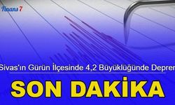 Son dakika: Sivas'ın Gürün ilçesinde 4,2 büyüklüğünde deprem