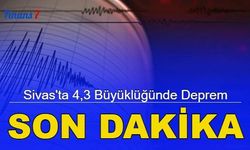 Son dakika: Sivas'ta 4,3 büyüklüğünde deprem