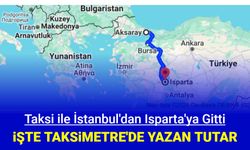 Taksi ile İstanbul'dan Isparta'ya giden kişi, taksimetrede yazan tutarı paylaştı