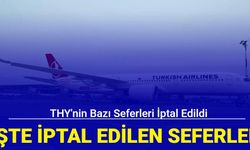 THY'nin bazı seferleri iptal edildi