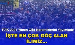 TÜİK 2021 Yılının Göç İstatistiklerini Yayımladı! İşte En Çok Göç Alan İlimiz...