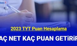 TYT puan hesaplama nasıl yapılır? 20, 25, 30, 35, 40, 45, 50, 55, 60, 65, 70, 75 net kaç puan 2023