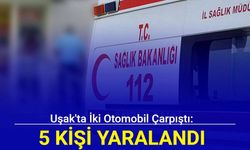 Uşak'ta iki otomobil çarpıştı: 5 kişi yaralandı