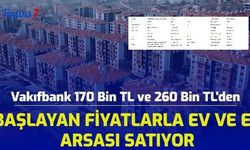 Vakıfbank 170 Bin TL ve 260 Bin TL'den Başlayan Fiyatlarla Ev ve Ev Arsası Satıyor!