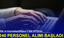 Valilik ve Kaymakamlıklara 5 ilde KPSS'siz 1240 personel alımı bugün başladı 2024