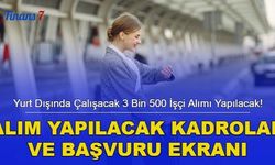 Yurt Dışında Çalışacak 3 Bin 500 İşçi Alımı Yapılacak! Alım Yapılacak Kadrolar ve Başvuru Ekranı