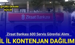 Ziraat Bankası 600 servis görevlisi alımı il il kontenjan dağılımı ve başvuru bilgisi 2024
