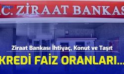 Ziraat Bankası İhtiyaç, Konut ve Taşıt Kredisi Faiz Oranları! İşte Güncel Faiz Oranları