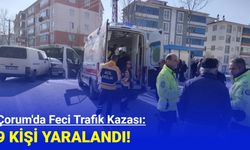 Çorum'da trafik kazasında 9 kişi yaralandı