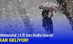 Meteoroloji 13 ili sarı kodla uyardı: Kar geliyor!