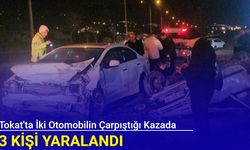 Tokat'tan son dakika: İki otomobilin çarpıştığı kazada 3 kişi yaralandı