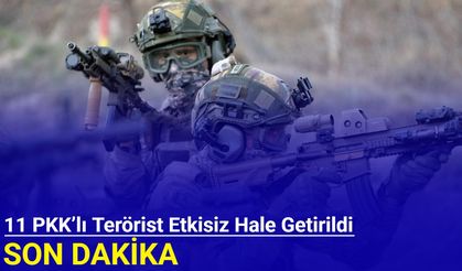 Son dakika: 11 PKK’lı terörist etkisiz hale getirildi