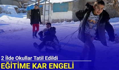 Eğitime kar engeli: 2 ilde okullar tatil edildi