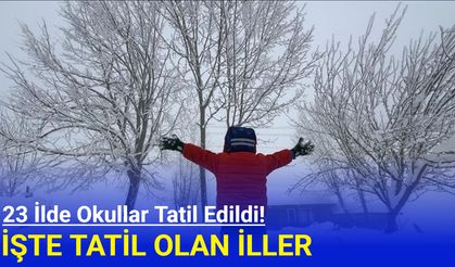 23 ilde okullar tatil edildi: İşte tatil olan iller