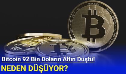 Bitcoin 92 bin doların altına kadar düştü