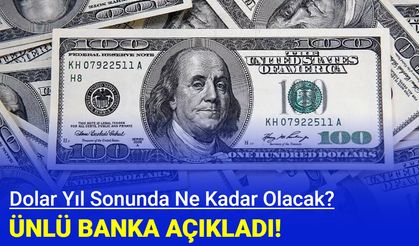 Dolar yıl sonunda ne kadar olacak? Ünlü banka açıkladı