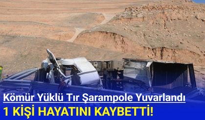 Kömür yüklü tır şarampole devrildi: 1 kişi hayatını kaybetti