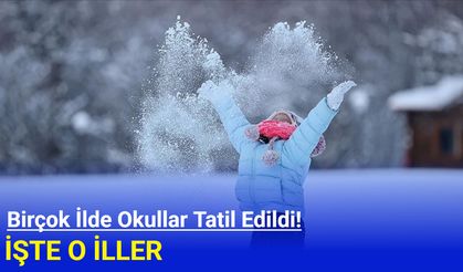 Birçok ilde kar yağışı nedeniyle okullar tatil edildi