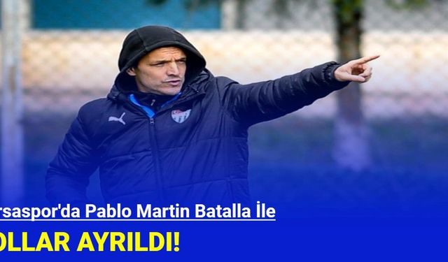 Bursaspor'da Pablo Martin Batalla İle Yollar Ayrıldı